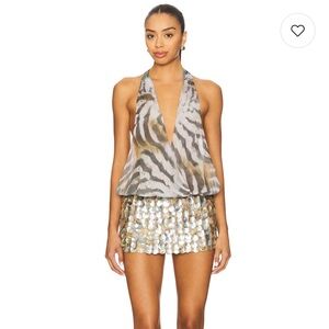NEW Jaded London Draped Shell Mini Dress in Multi